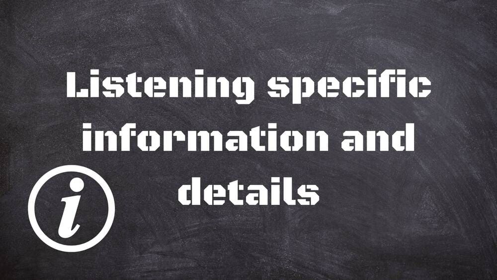 Listening and comprehension